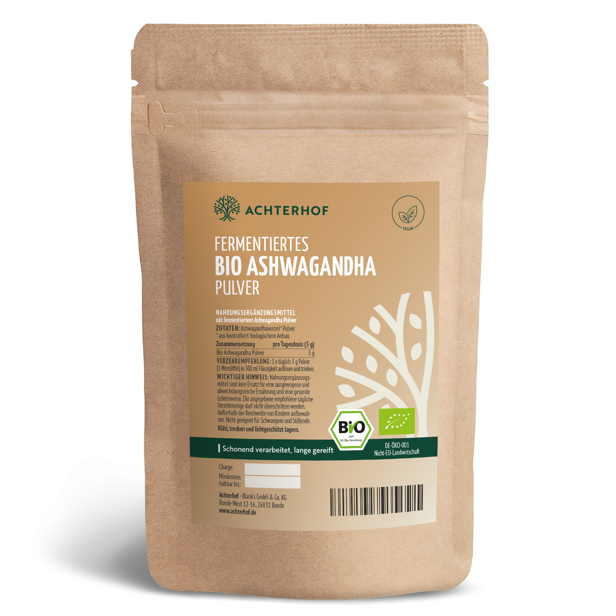 Bio Ashwagandha fermentiert (250g)