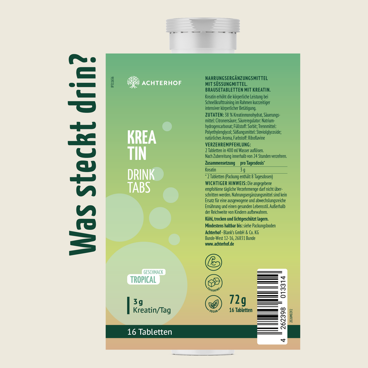 Kreatin Drink Tabs (16 Brausetabletten)
