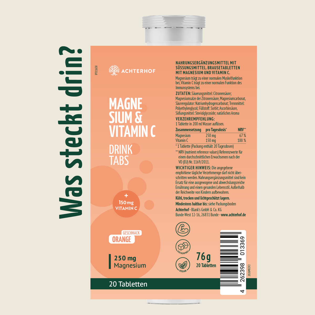 Magnesium & Vitamin C Drink Tabs (20 Brausetabletten)