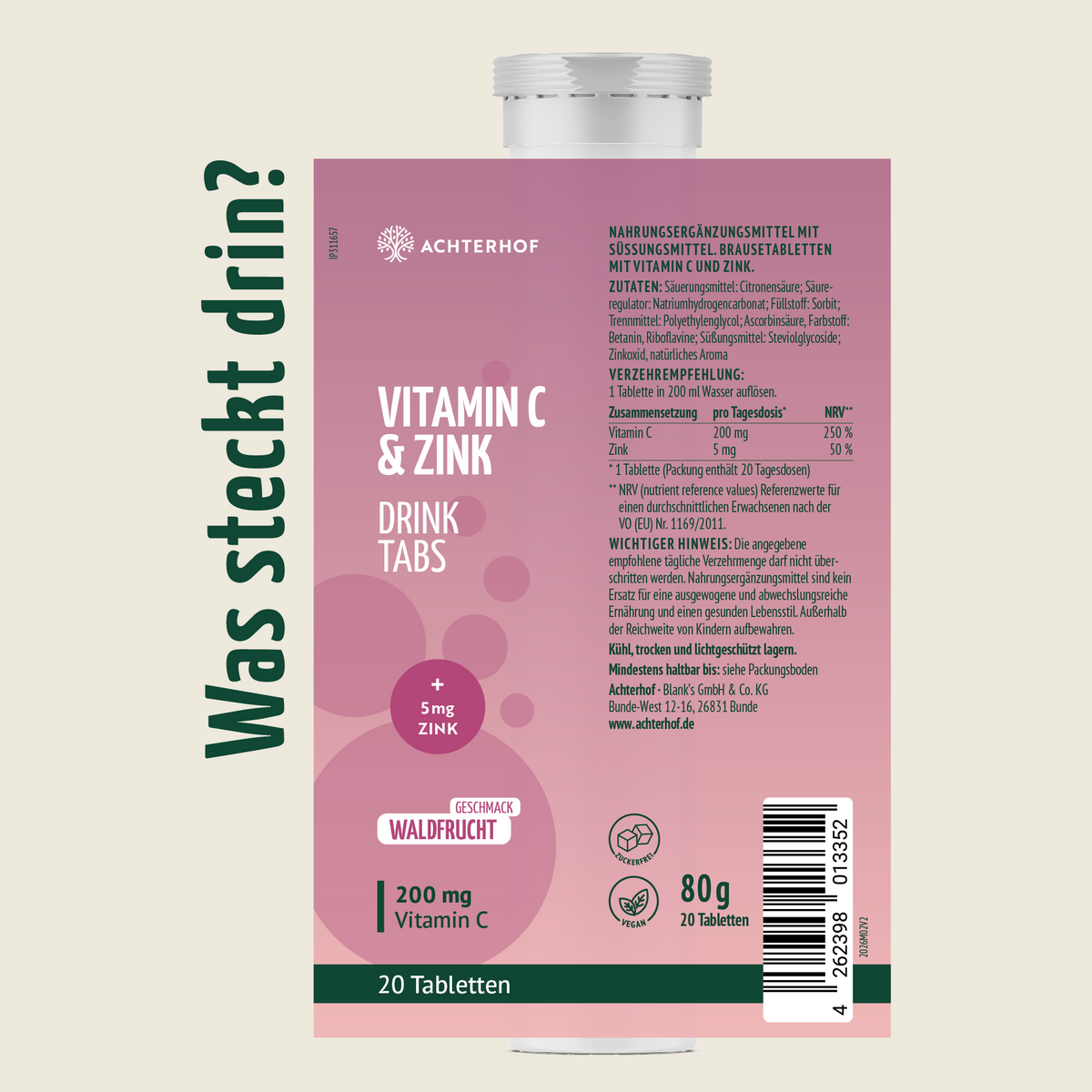 Vitamin C & Zink Drink Tabs (20 Brausetabletten)