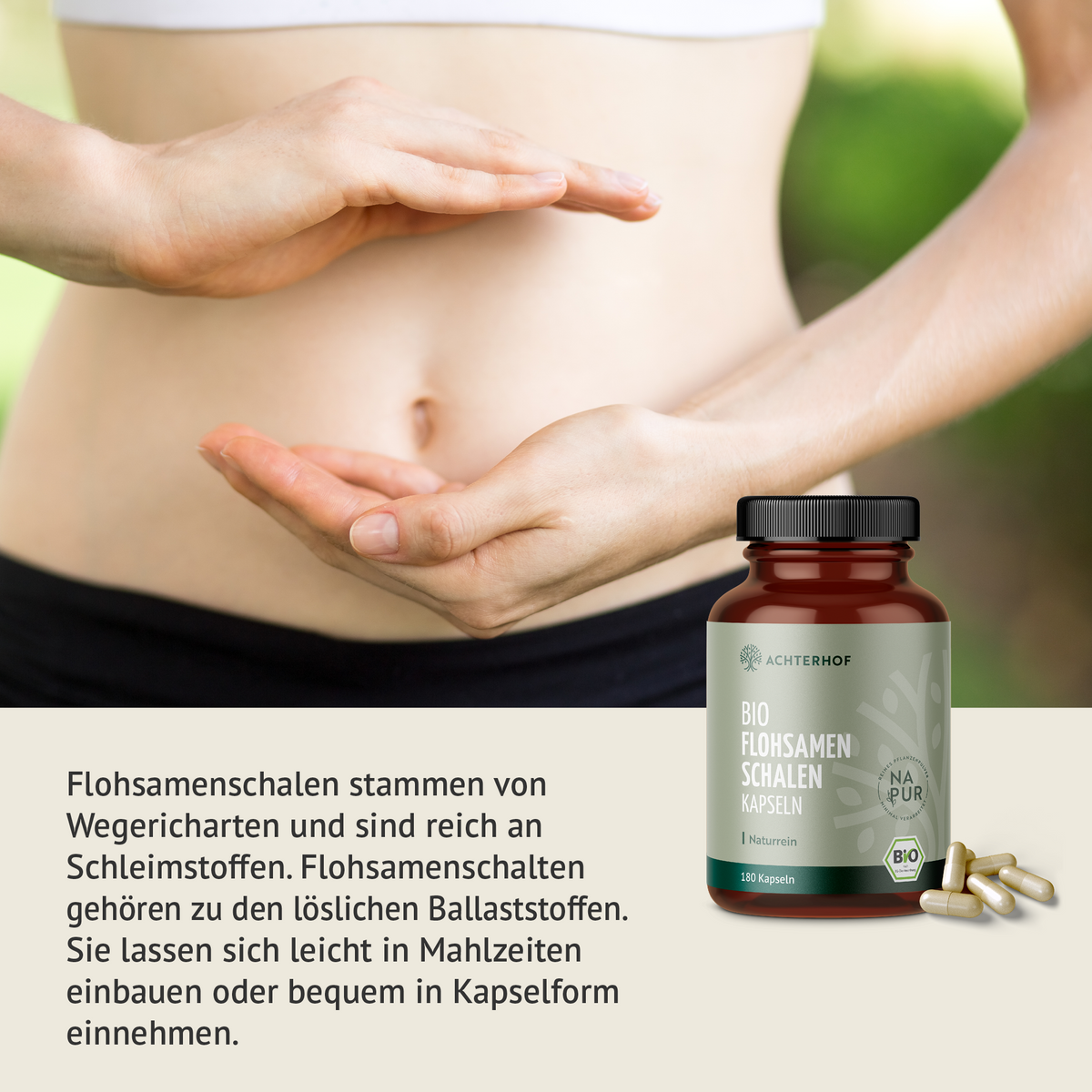 Bio Flohsamenschalen Kapseln (180 Kapseln)