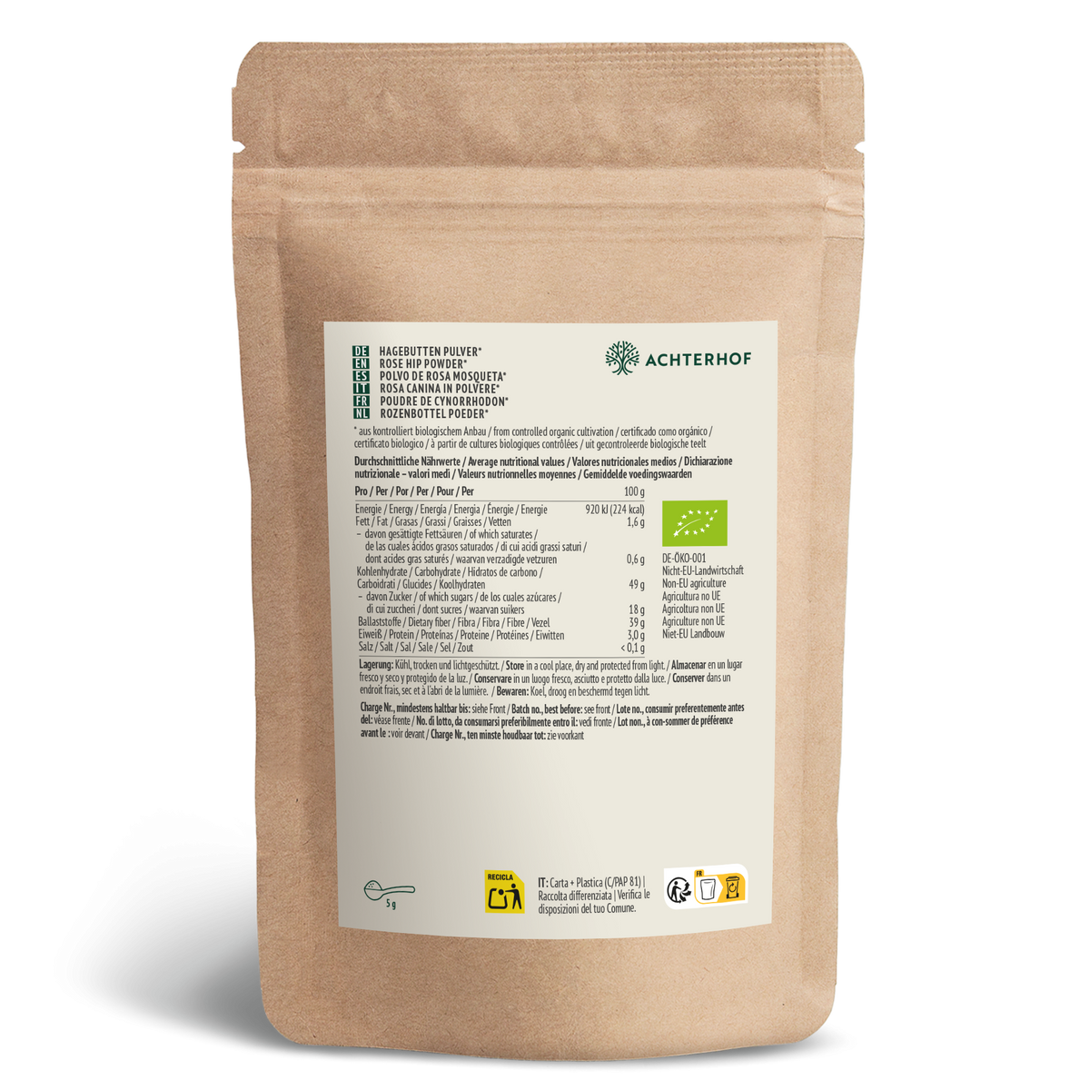 Bio Hagebutten Pulver (1000g)