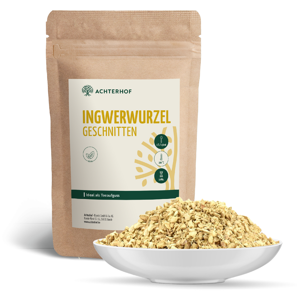 Ingwerwurzel geschnitten (1000g)