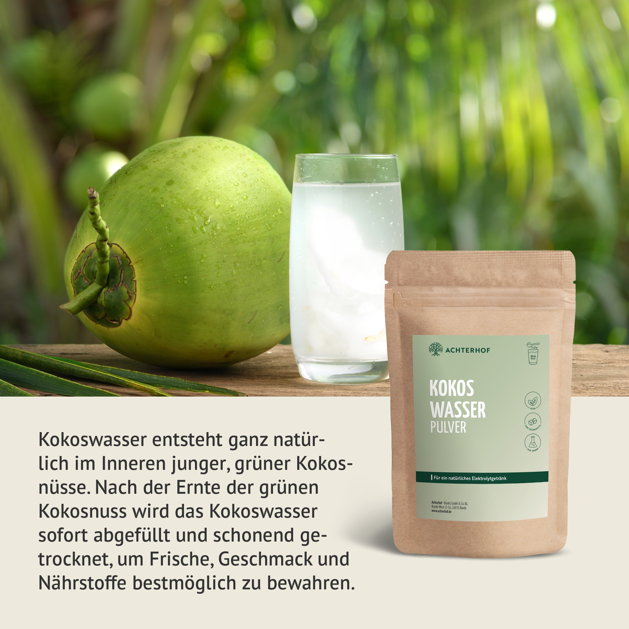 Kokoswasser Pulver (500g)