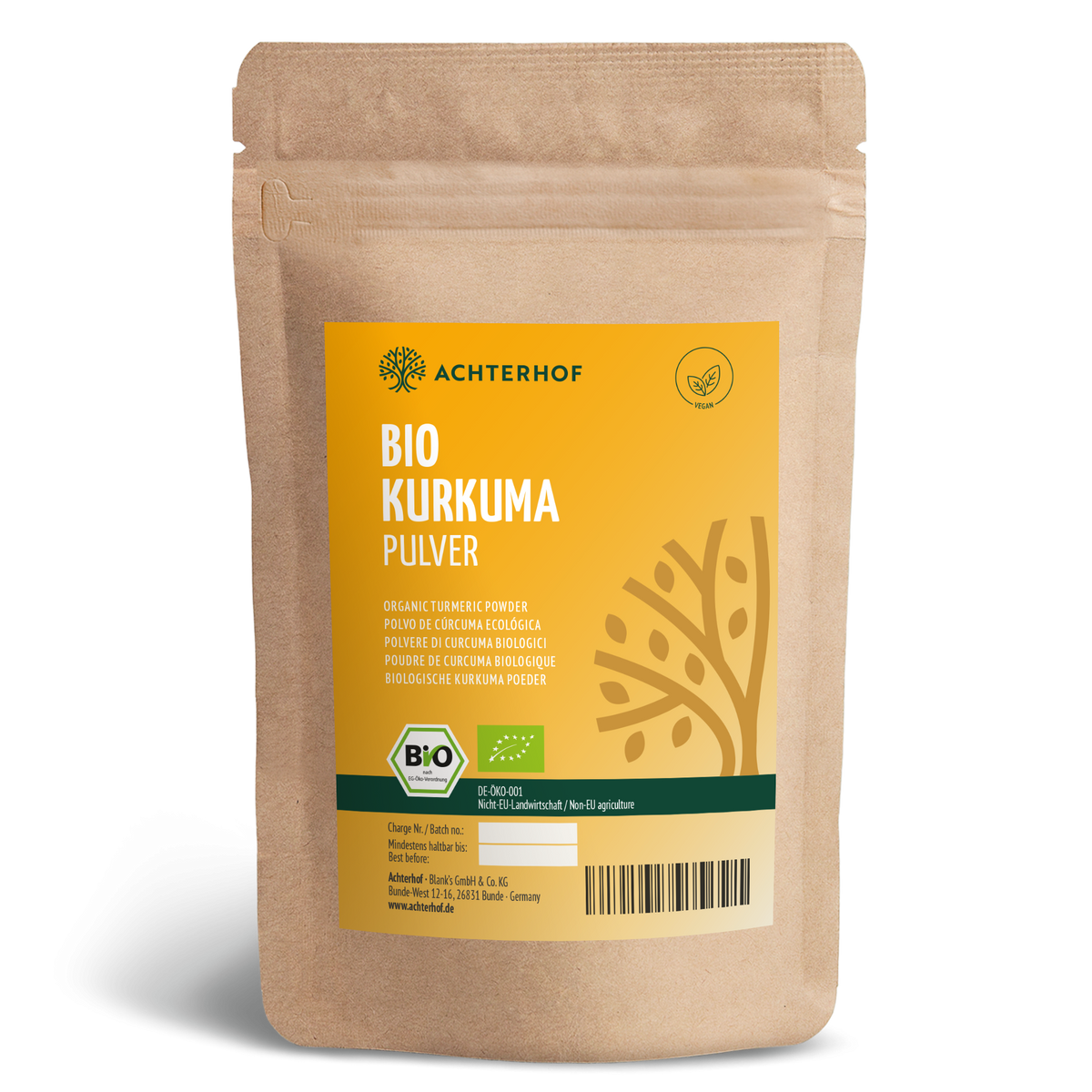 Bio Kurkuma Pulver (1000g)