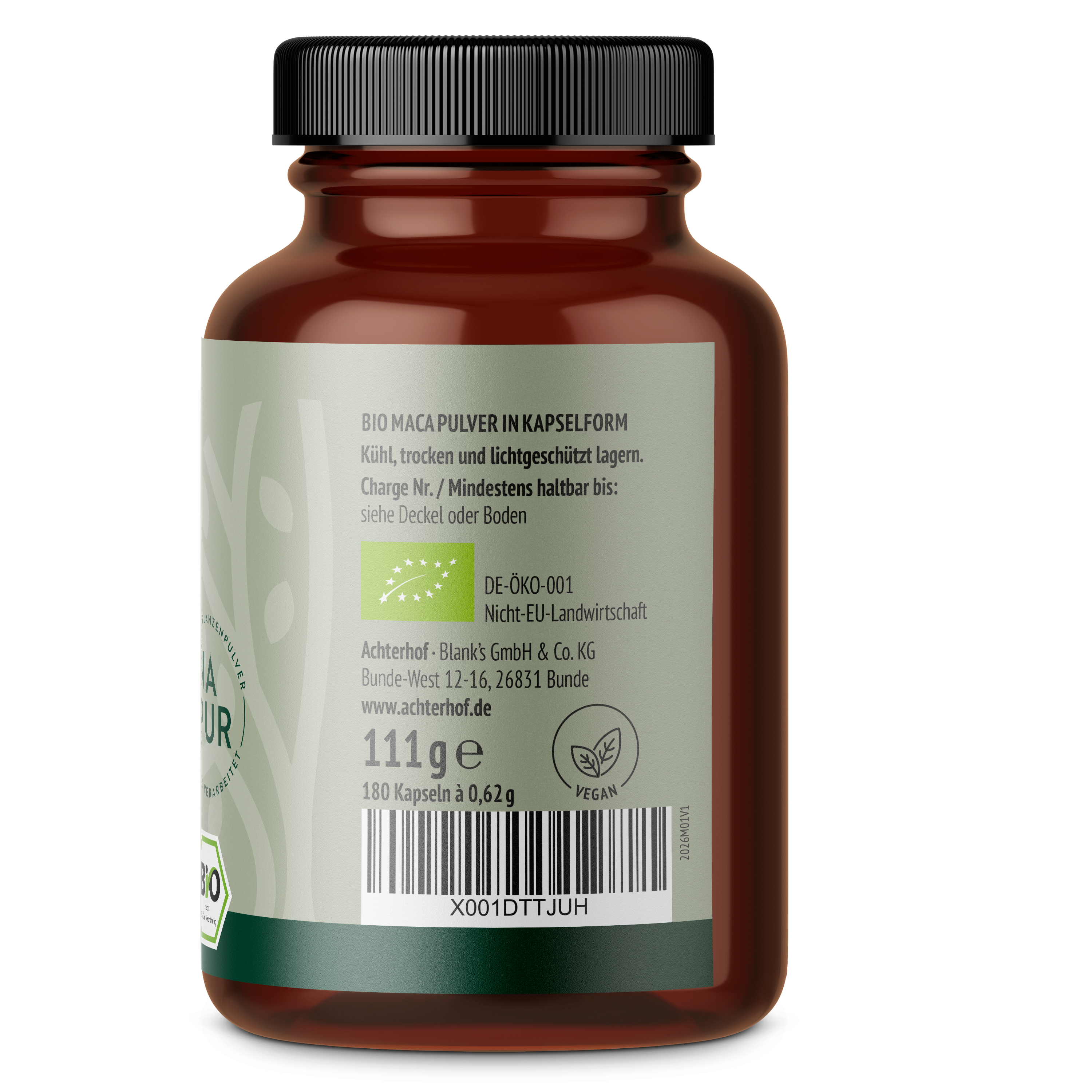 Bio Maca Kapseln (180 Kapseln)