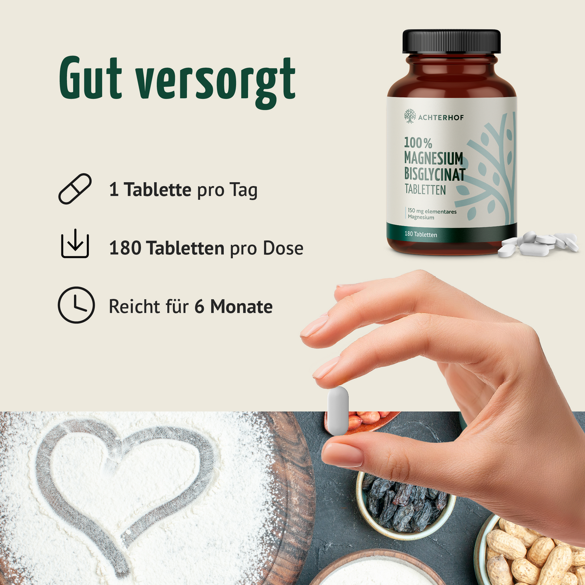 Magnesium Bisglycinat Tabletten (180 Tabletten)
