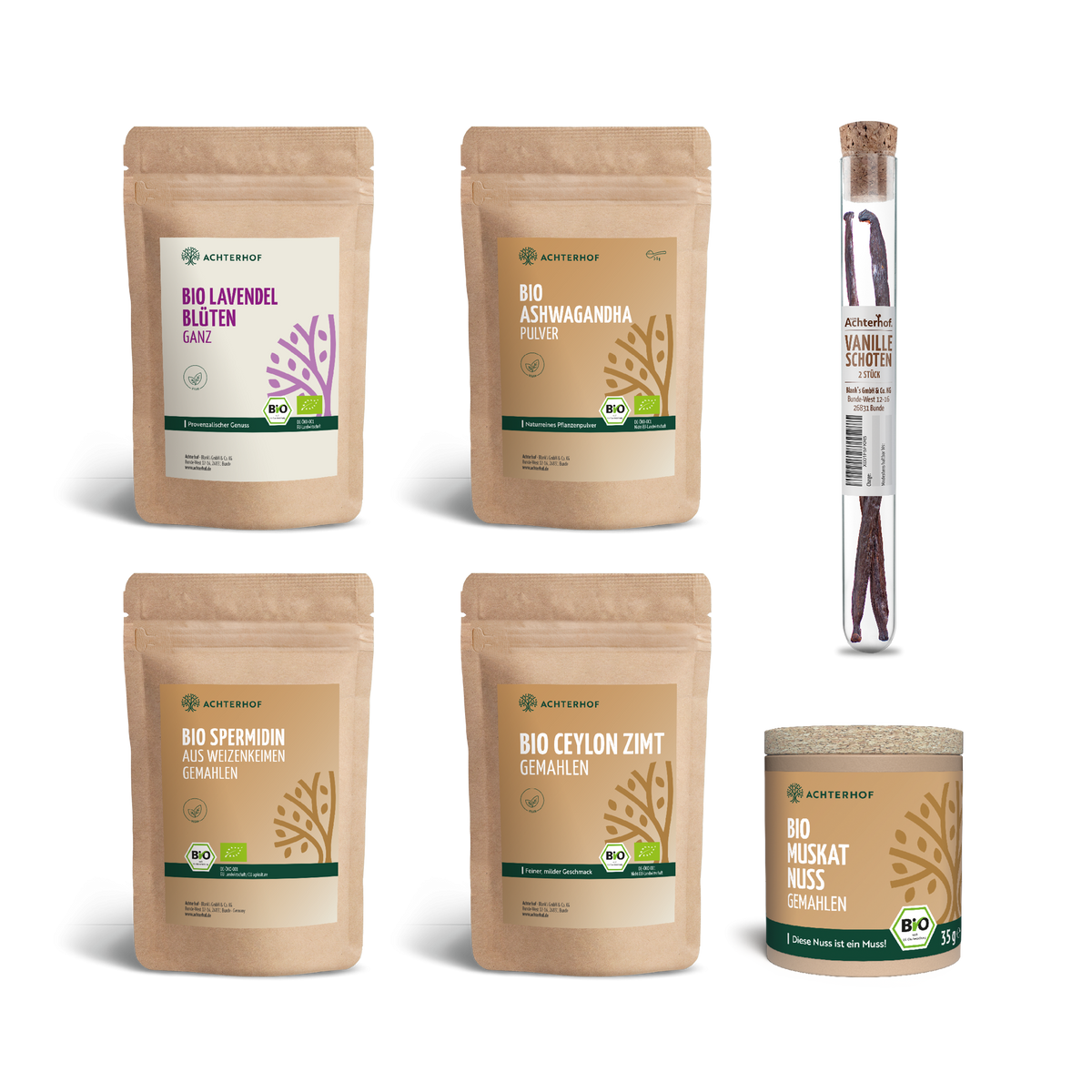 Mond Milch Mischung 6er Set mit Vanilleschoten