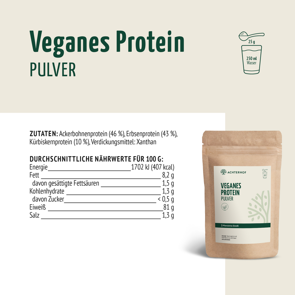 Veganes Protein Pulver (500g)