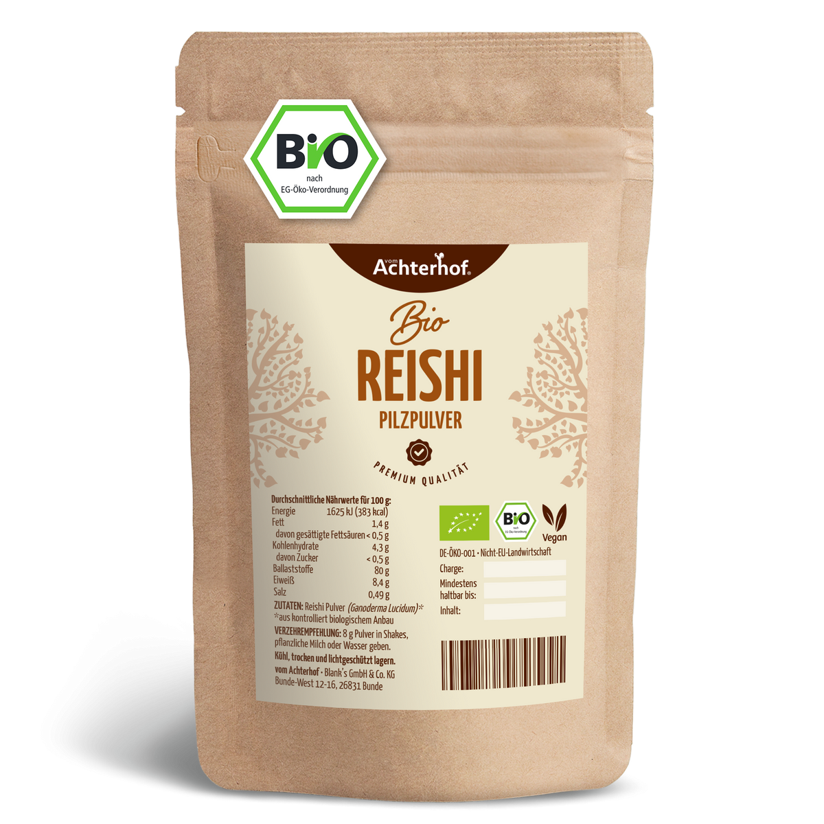 Bio Reishi Pilzpulver (100g)