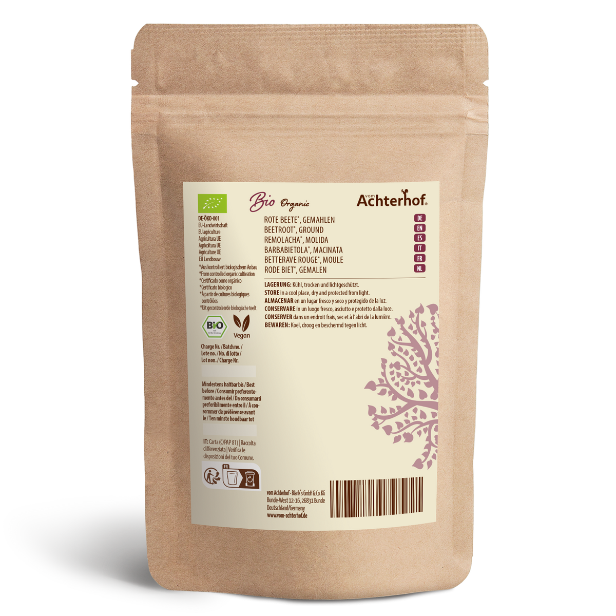 Rote Beete gemahlen Bio (500g)