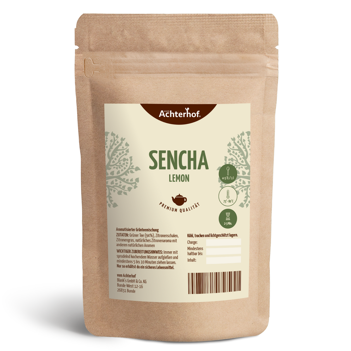 Grüner Tee Sencha Lemon (250g)