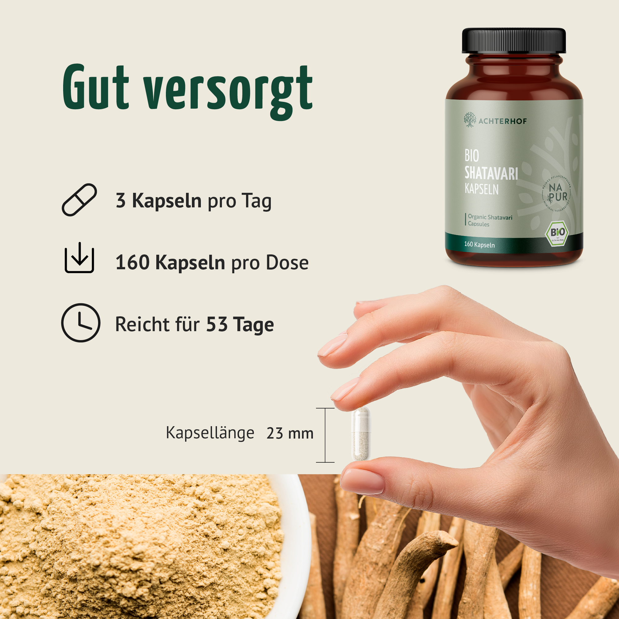 Bio Shatavari Kapseln (160 Kapseln)
