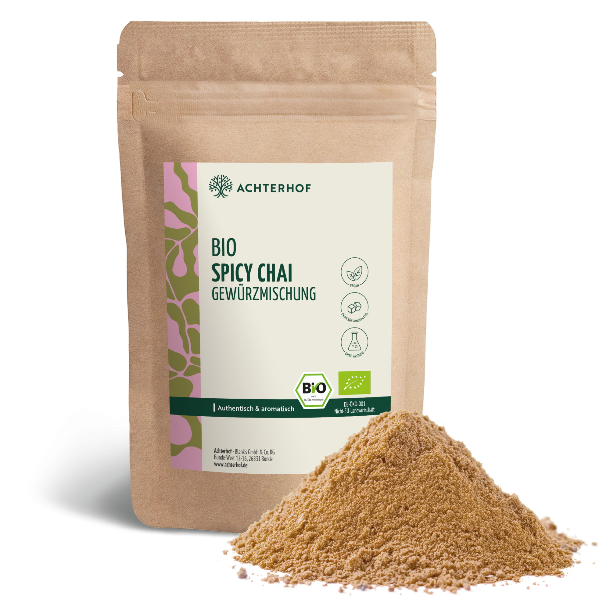 Bio Spicy Chai Gewürzmischung – zuckerfrei (500g)