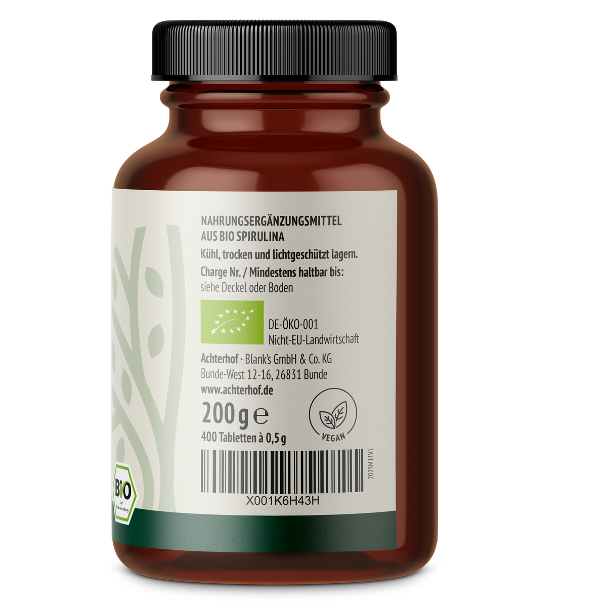 Spirulina Algen Tabletten Bio (400 Tabletten)