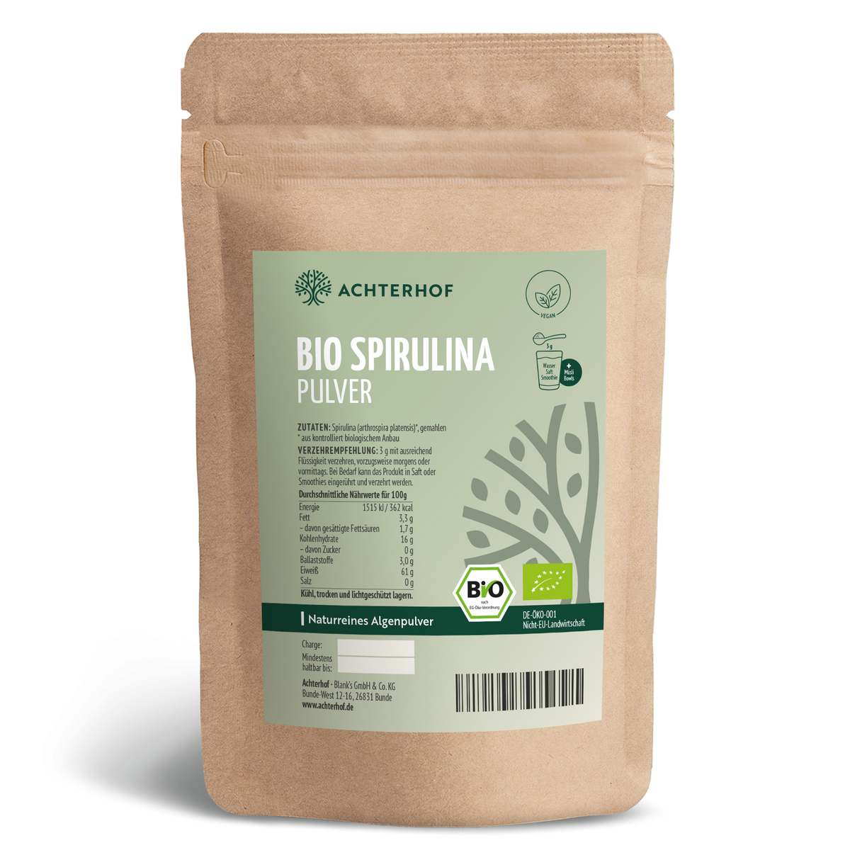 Bio Spirulina Pulver (500g)