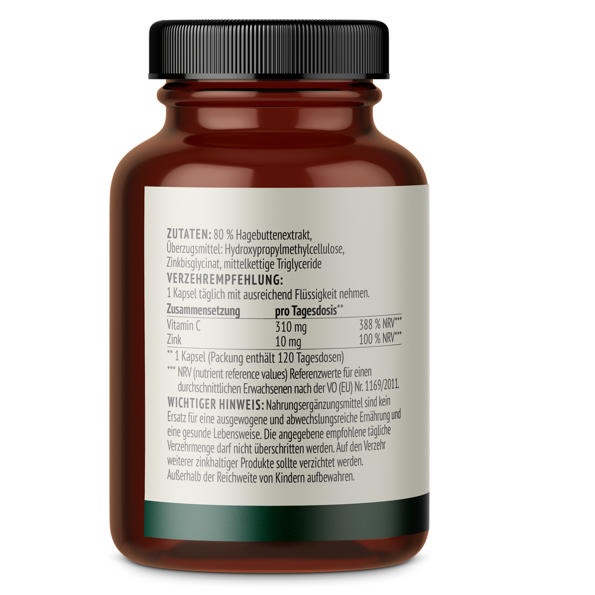 Vitamin C + Zink Kapseln (120 Kapseln)