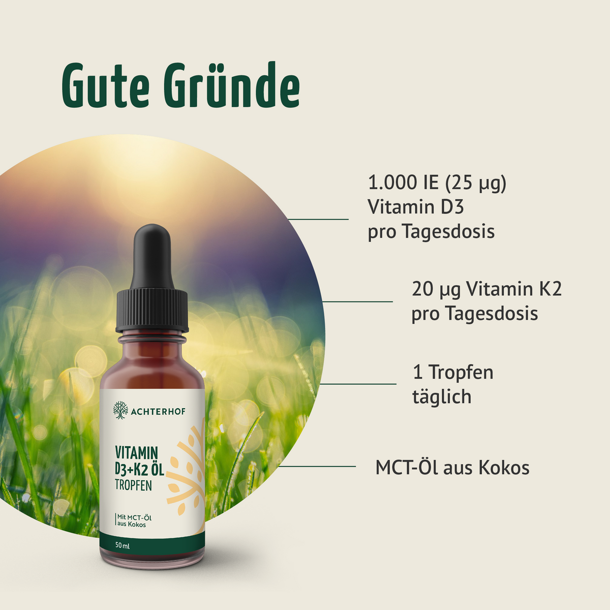 Goldene Milch Mischung 5er Set mit Vitamin D3 + K2