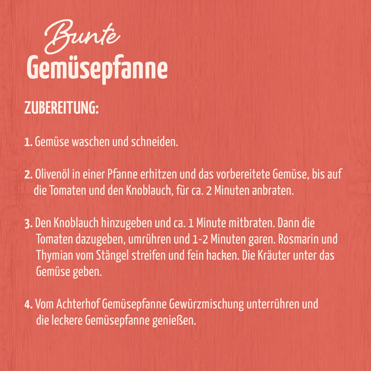 Gemüsepfanne Gewürzmischung (100g)