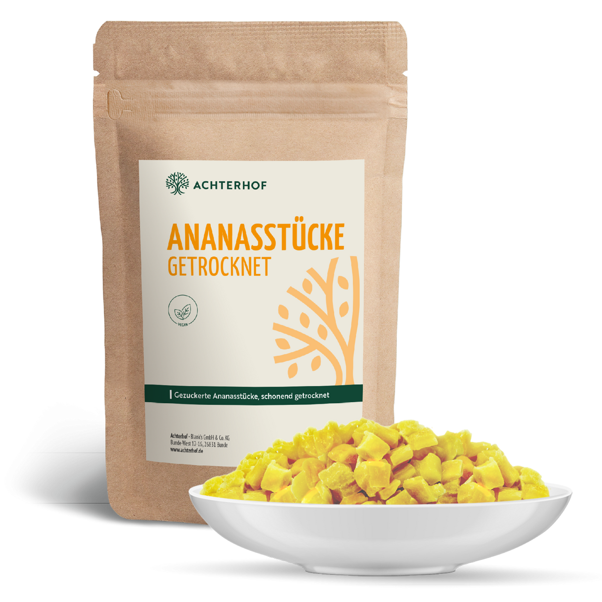 Ananasstücke getrocknet & gezuckert (250g)