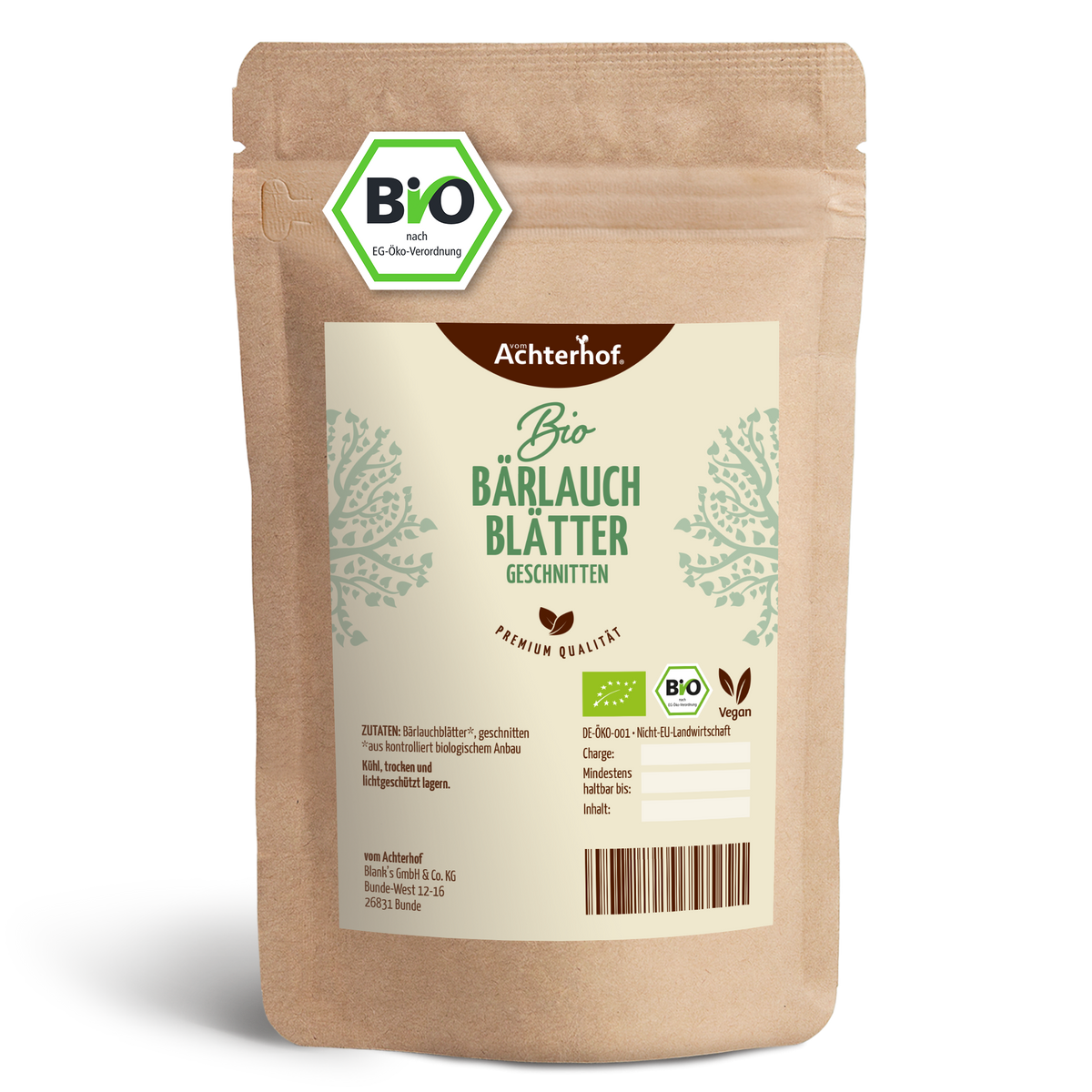 Bärlauchblätter geschnitten Bio (100g)
