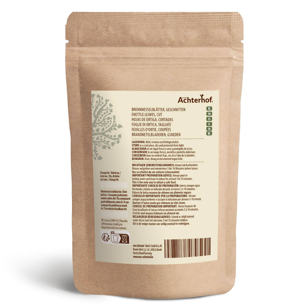 Brennnesselblätter geschnitten (100g)