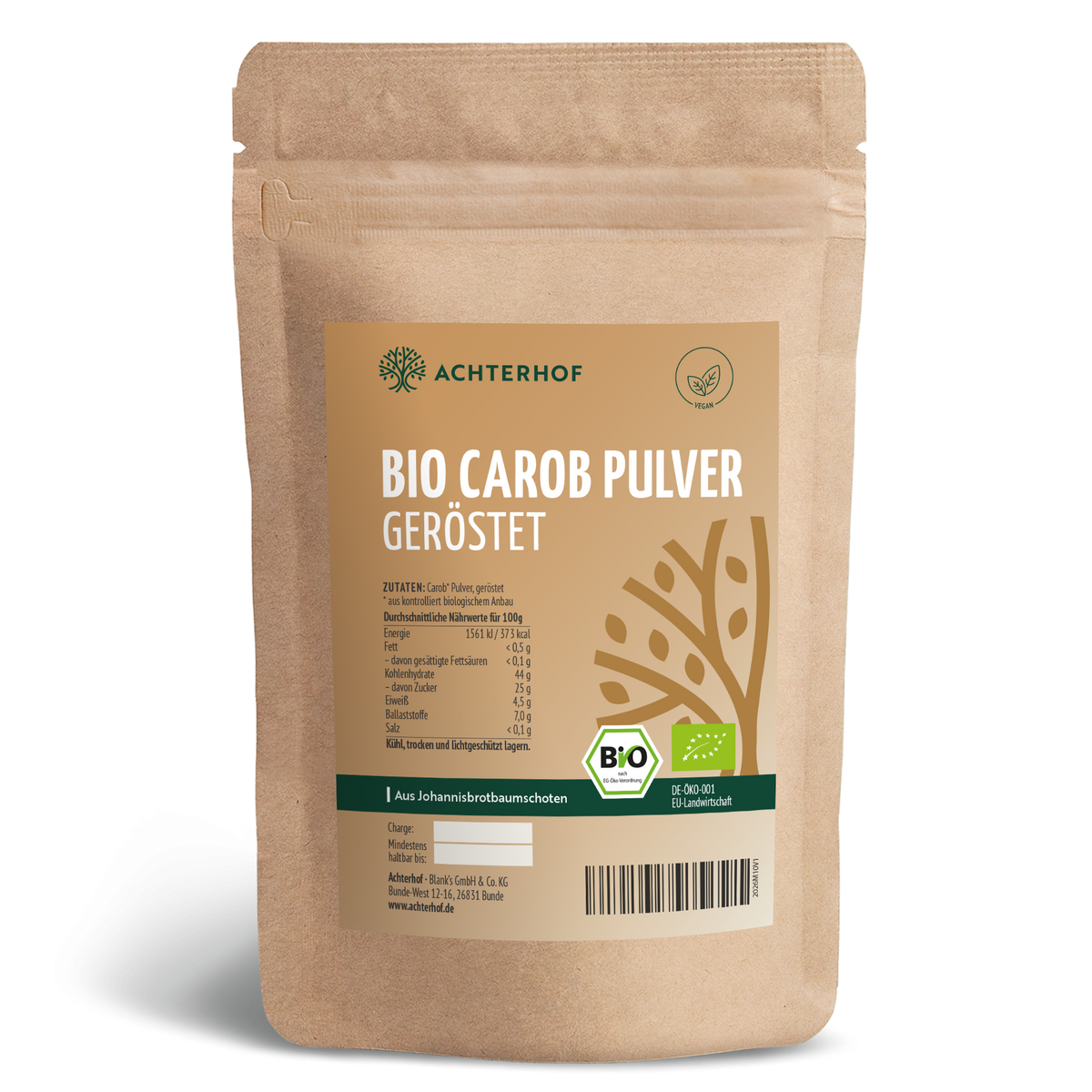 Bio Carobpulver geröstet (250g)