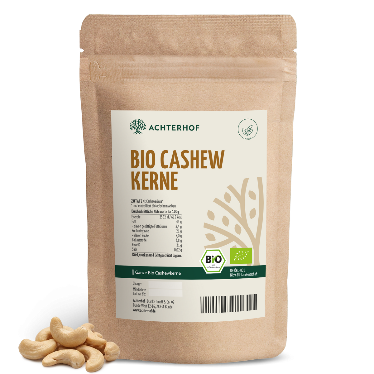 Bio Cashewkerne ganz (500g)