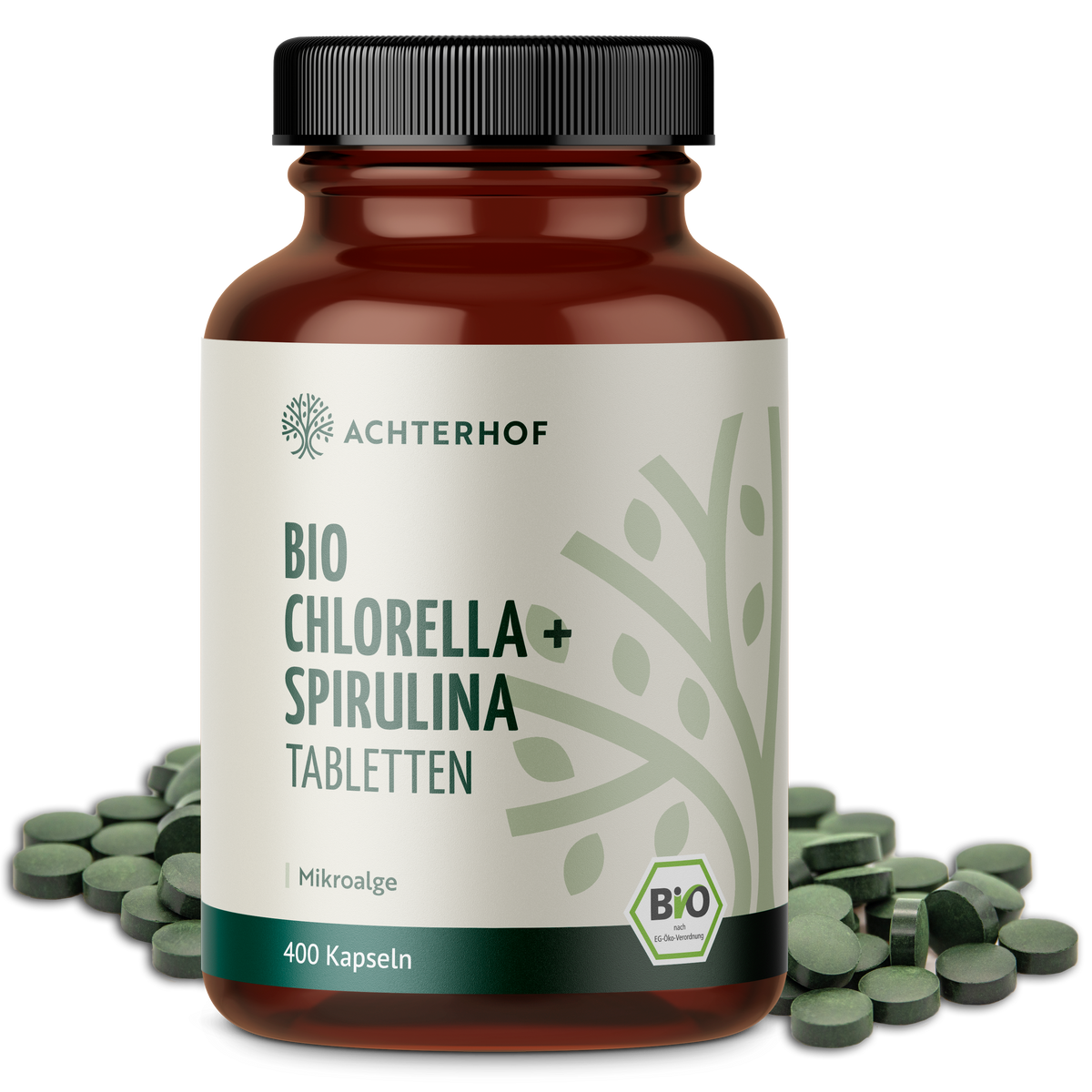 Chlorella & Spirulina Algen Tabletten Bio (400 Tabletten)