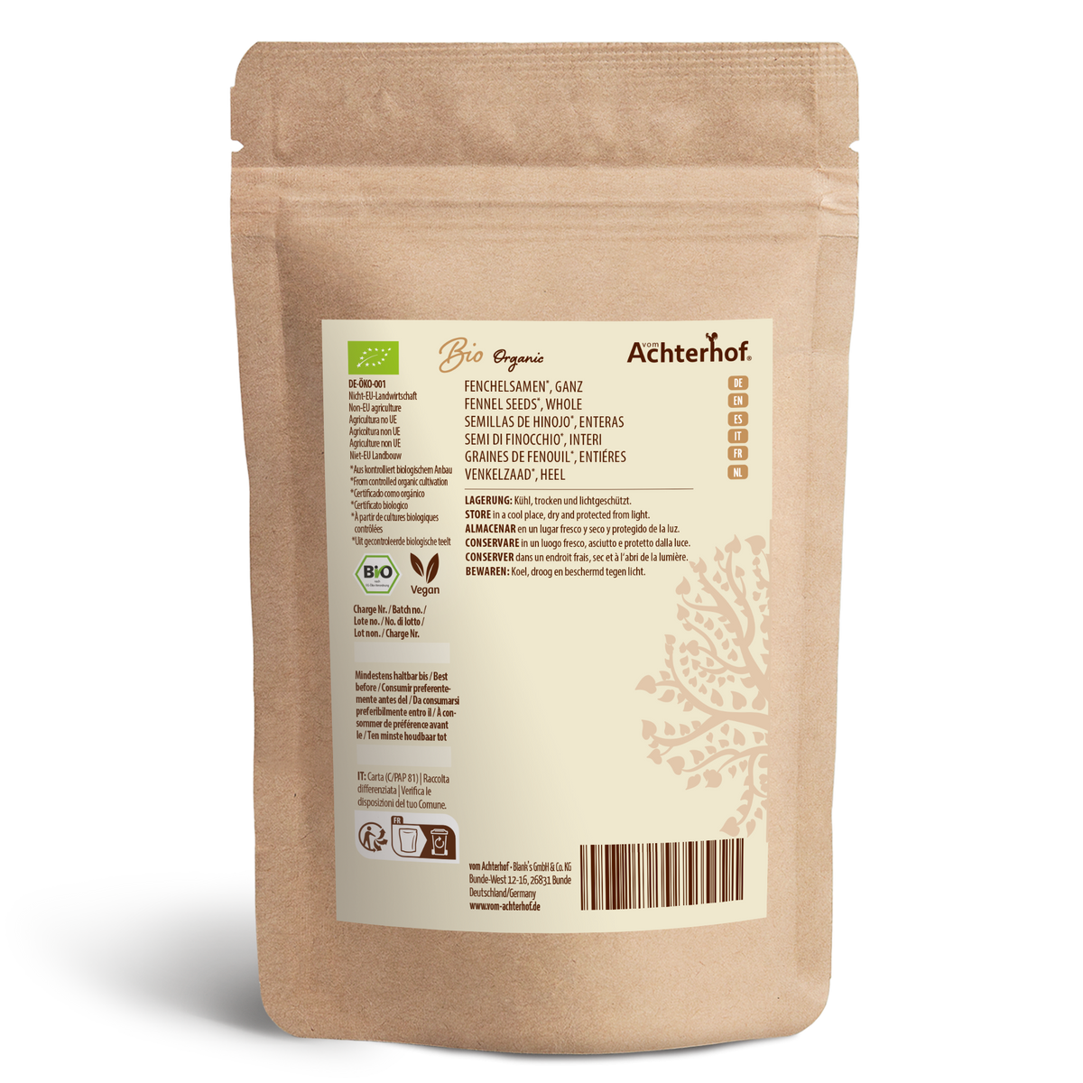 Fenchelsamen ganz Bio (500g)