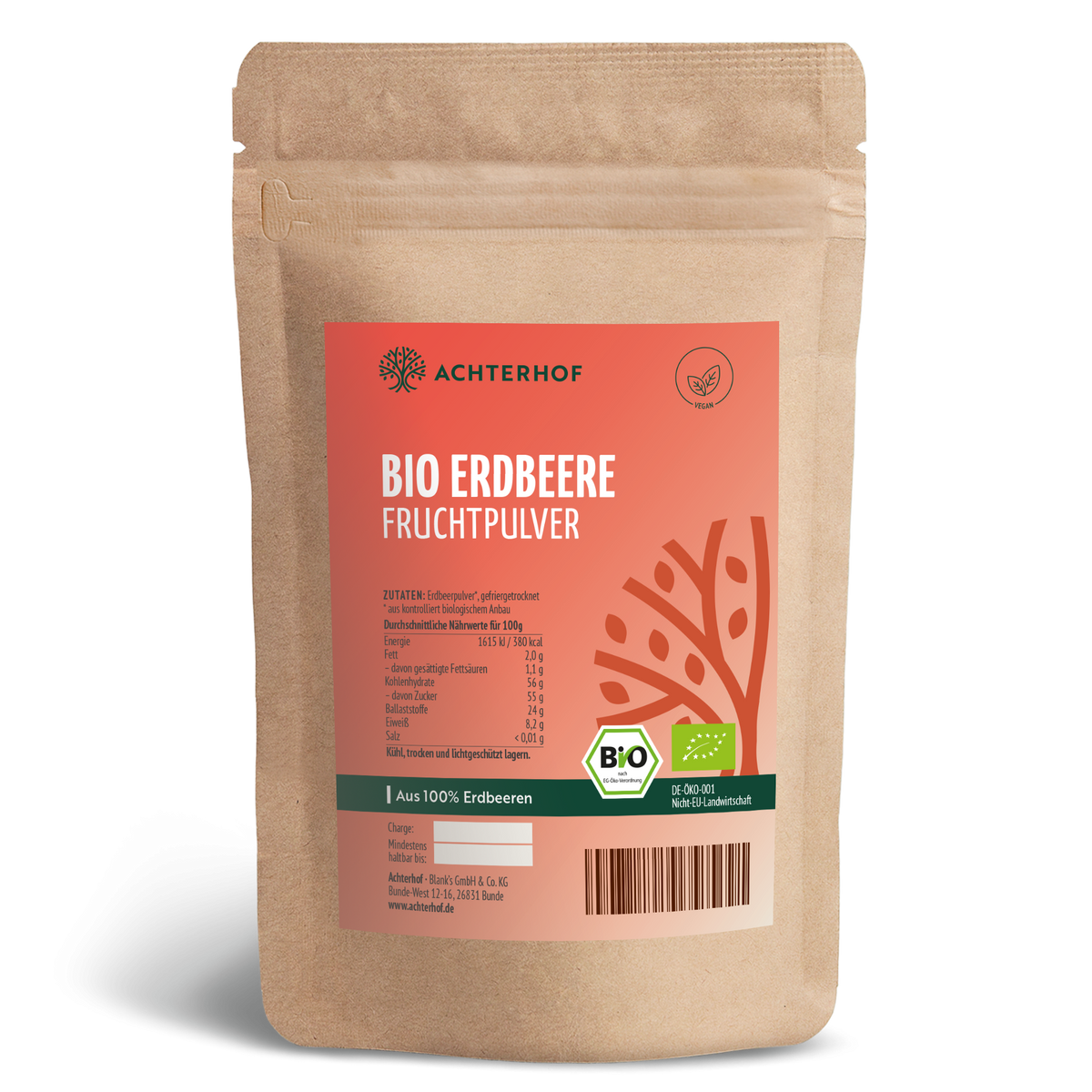 Bio Erdbeere Fruchtpulver (250g)