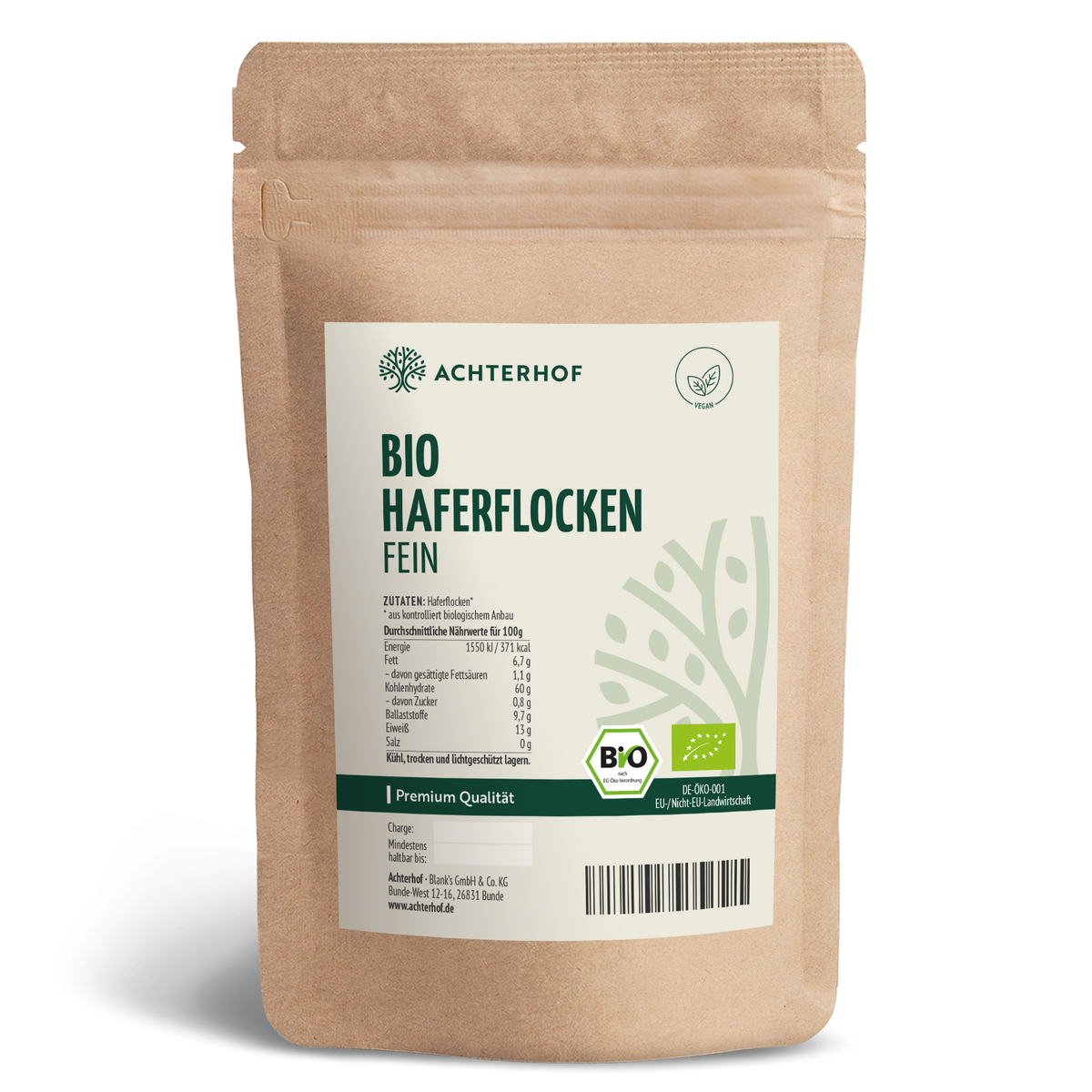 Bio Haferflocken fein (1000g)