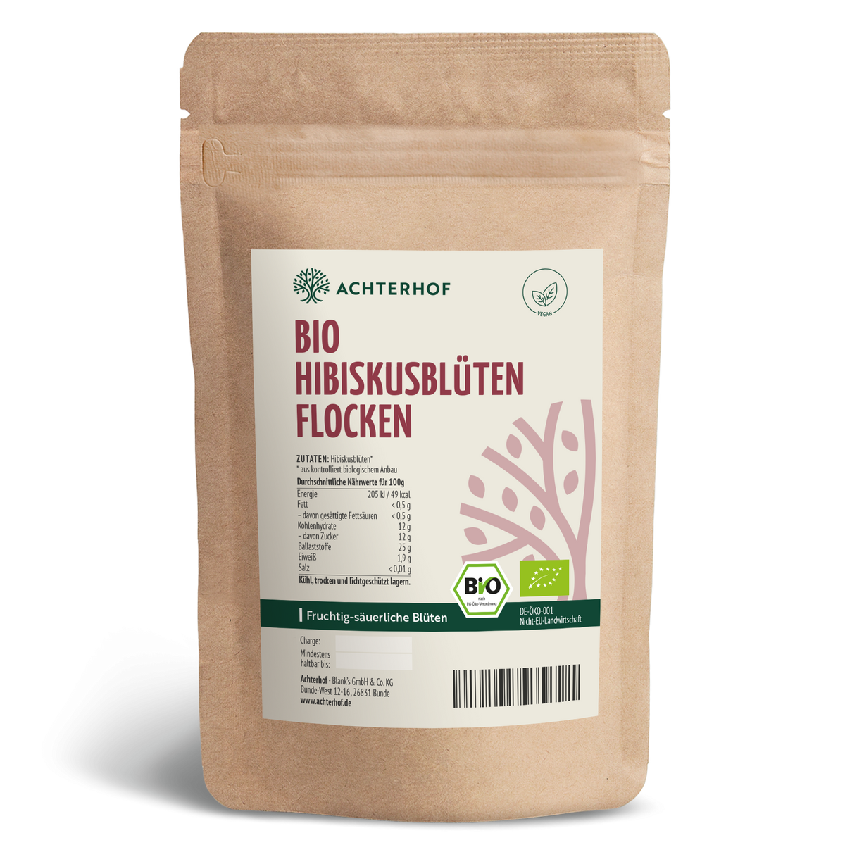 Bio Hibiskusblüten Flocken (100g)