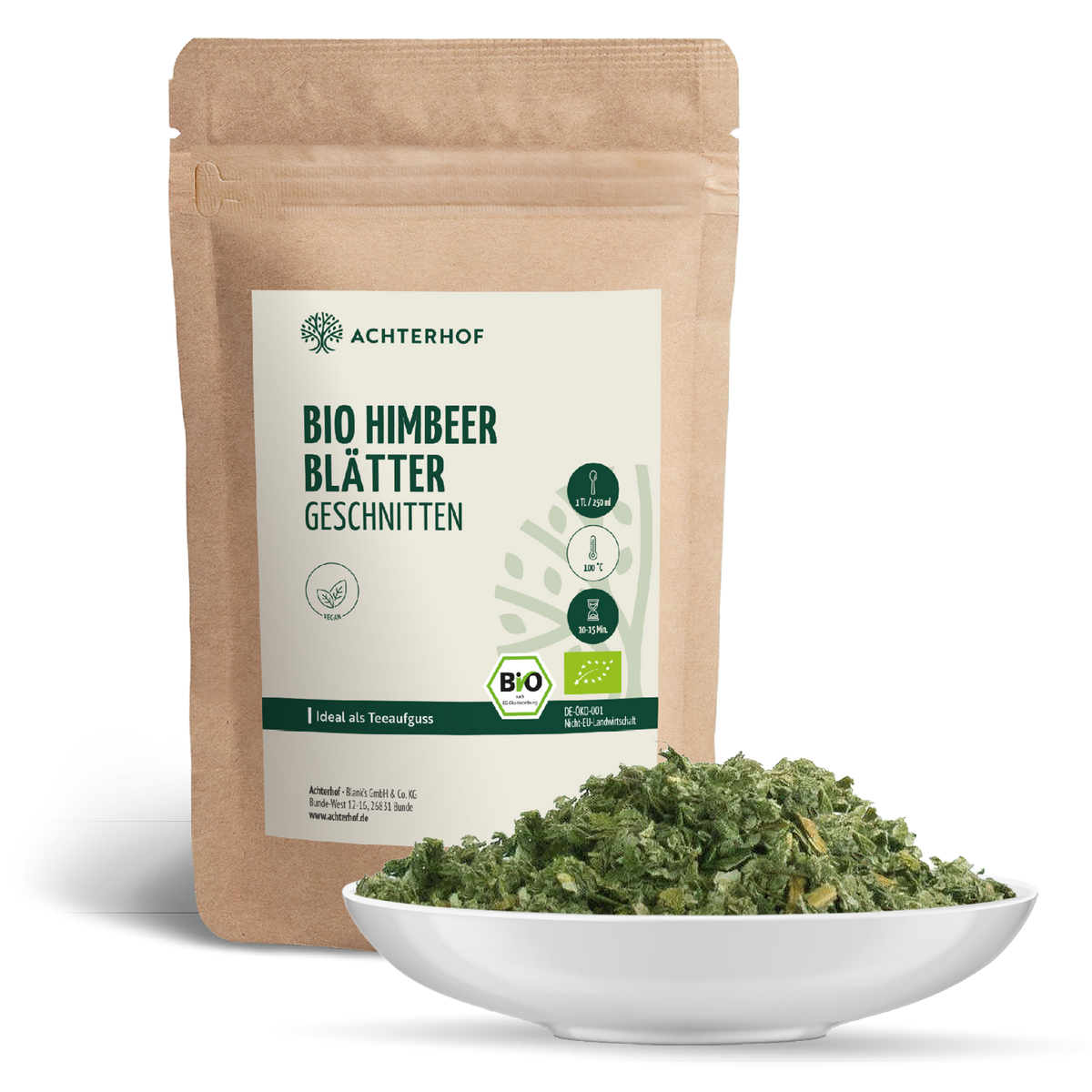 Himbeerblätter geschnitten Bio (500g)