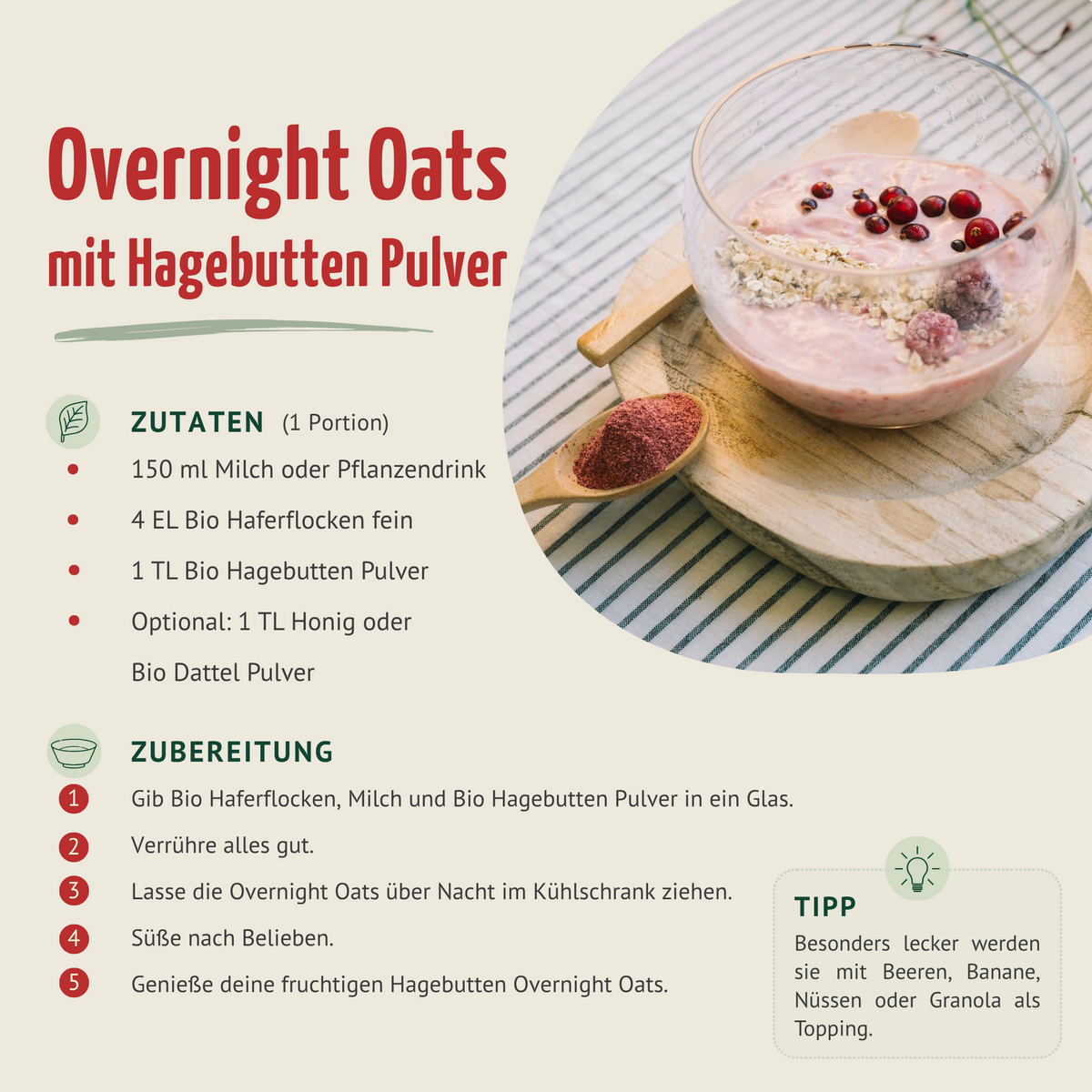 Bio Hagebutten Pulver (1000g)