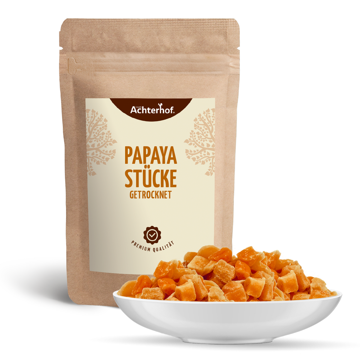 Papayastücke getrocknet & gezuckert (250g)