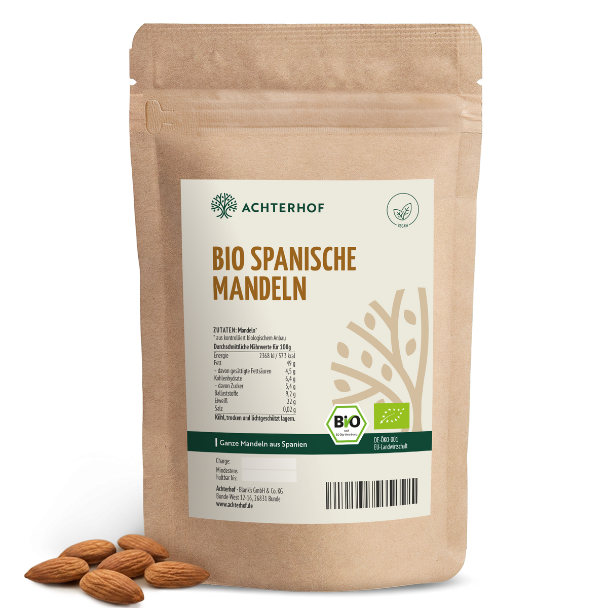 Bio spanische Mandeln (500g)