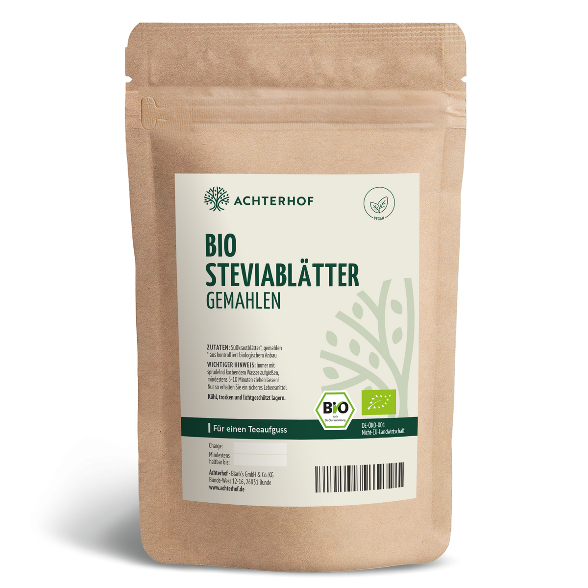 Bio Steviablätter gemahlen (100g)