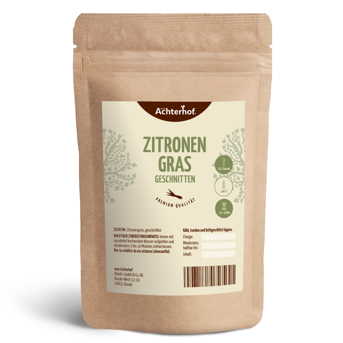 Zitronengras geschnitten (500g)